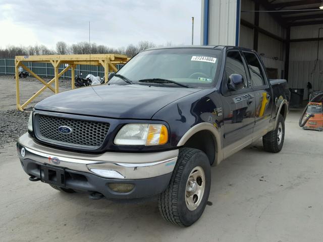 1FTRW08631KB95113 - 2001 FORD F150 SUPER BLUE photo 2