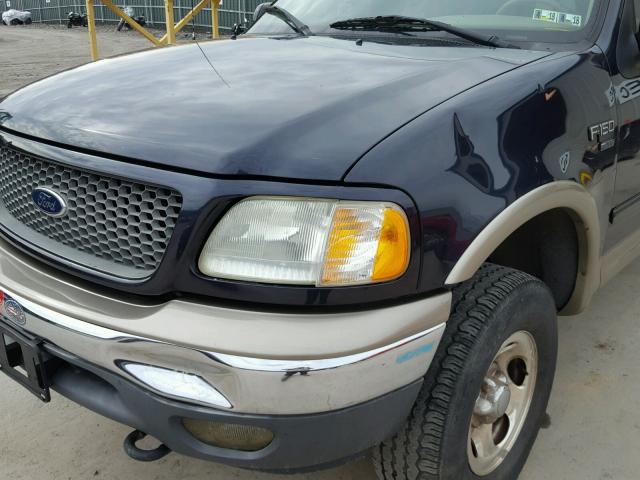 1FTRW08631KB95113 - 2001 FORD F150 SUPER BLUE photo 9