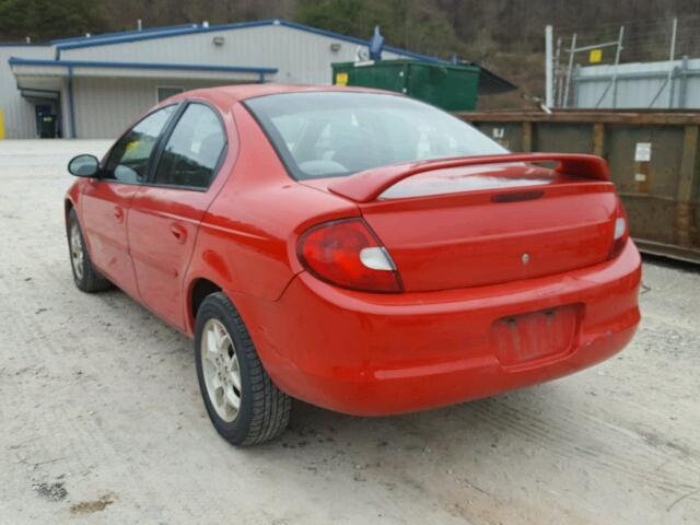 1B3ES56C62D584481 - 2002 DODGE NEON ES RED photo 3