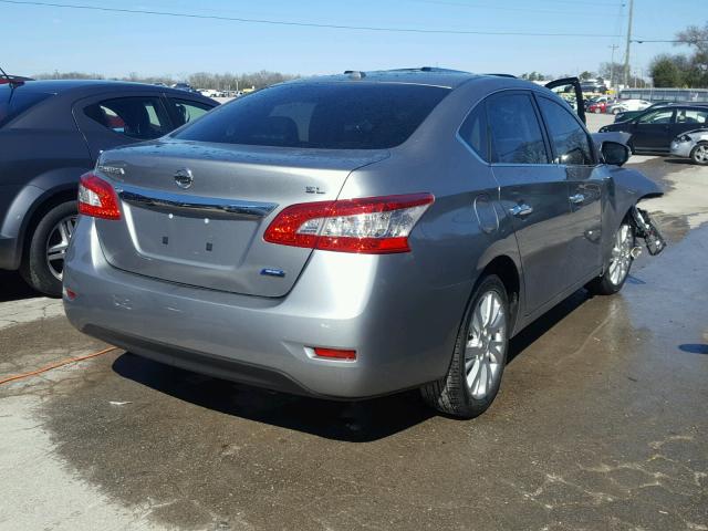 3N1AB7AP3EY331447 - 2014 NISSAN SENTRA S GRAY photo 4