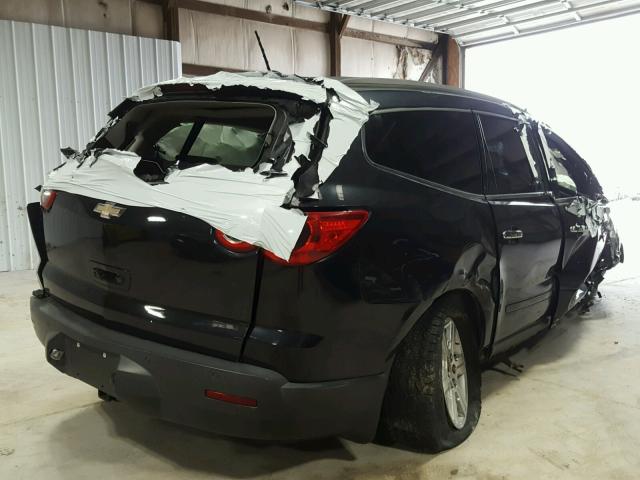 1GNKRJED7CJ110002 - 2012 CHEVROLET TRAVERSE L BLACK photo 4