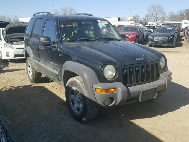 1J4GL48K62W149879 - 2002 JEEP LIBERTY SP BLACK photo 1