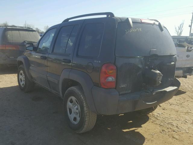 1J4GL48K62W149879 - 2002 JEEP LIBERTY SP BLACK photo 3