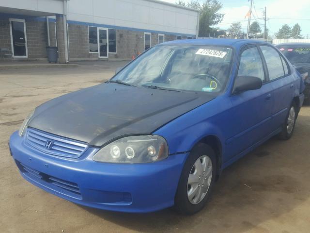 2HGEJ6614YH537114 - 2000 HONDA CIVIC BASE BLUE photo 2