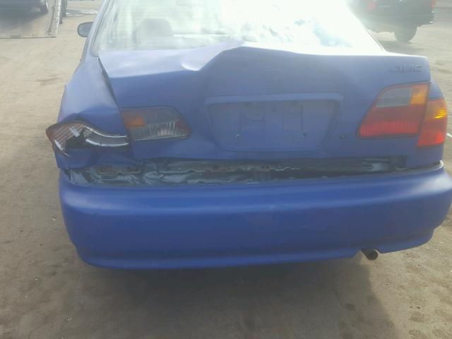 2HGEJ6614YH537114 - 2000 HONDA CIVIC BASE BLUE photo 9