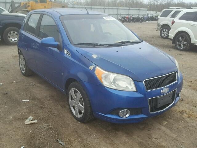 KL1TG66E09B344211 - 2009 CHEVROLET AVEO LT BLUE photo 1