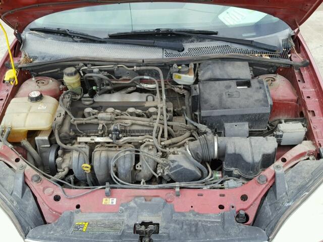 1FAFP34N75W144054 - 2005 FORD FOCUS ZX4 RED photo 7