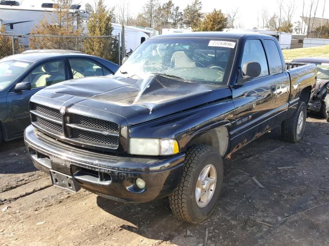 3B7HF13Z11G717702 - 2001 DODGE RAM 1500 BLACK photo 2