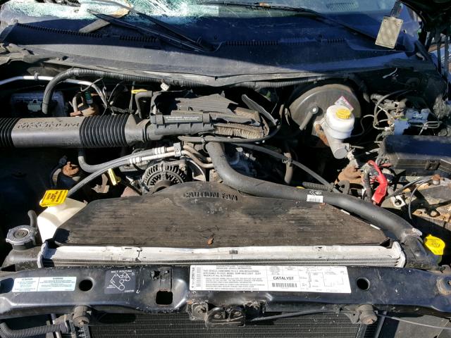 3B7HF13Z11G717702 - 2001 DODGE RAM 1500 BLACK photo 7