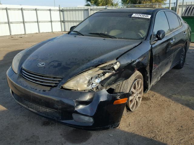 JTHBA30G945031548 - 2004 LEXUS ES 330 BLACK photo 2