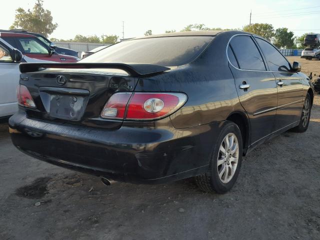 JTHBA30G945031548 - 2004 LEXUS ES 330 BLACK photo 4