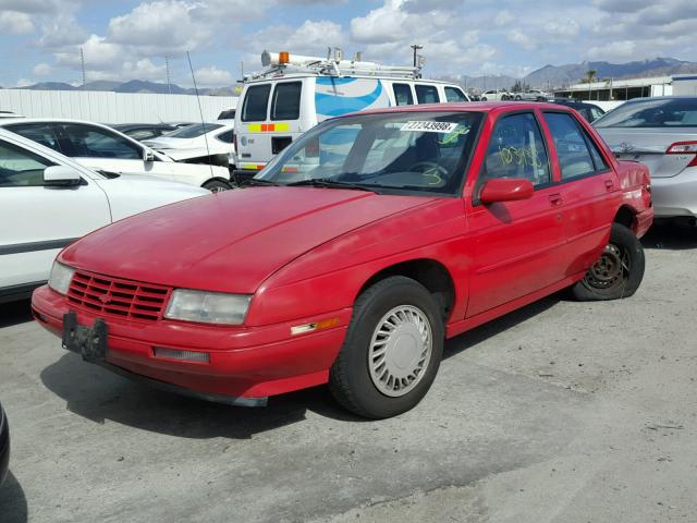 1G1LD55M1TY257385 - 1996 CHEVROLET CORSICA RED photo 2