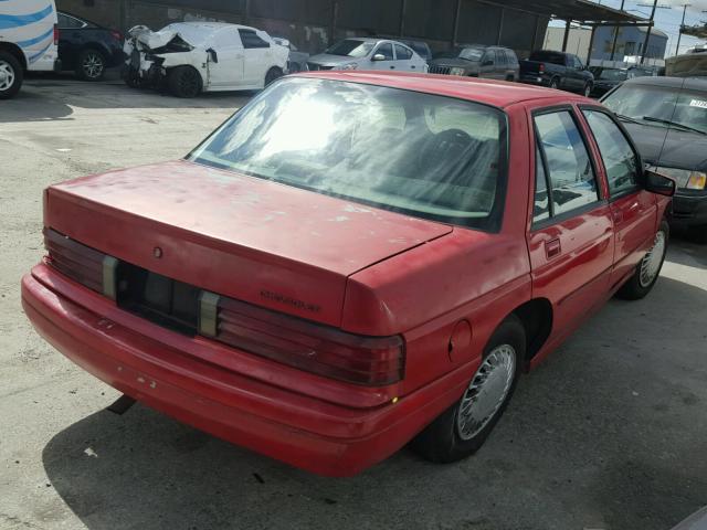 1G1LD55M1TY257385 - 1996 CHEVROLET CORSICA RED photo 4