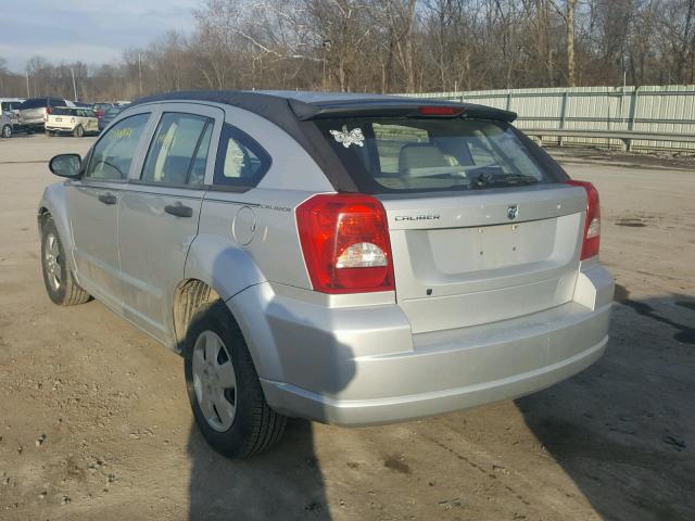 1B3HB28B17D533137 - 2007 DODGE CALIBER SILVER photo 3