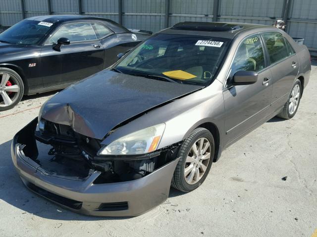 1HGCM66596A074674 - 2006 HONDA ACCORD EX GRAY photo 2