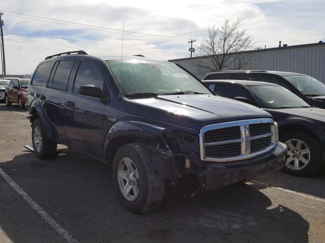 1D4HD48N25F612836 - 2005 DODGE DURANGO SL BLUE photo 1