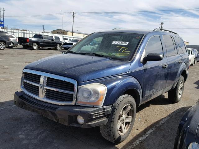 1D4HD48N25F612836 - 2005 DODGE DURANGO SL BLUE photo 2