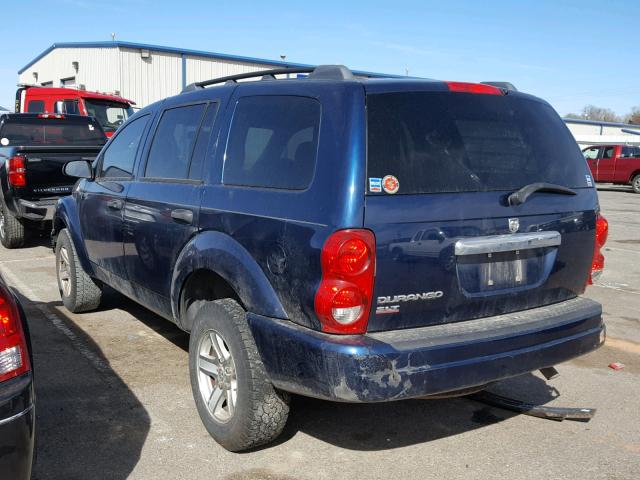 1D4HD48N25F612836 - 2005 DODGE DURANGO SL BLUE photo 3