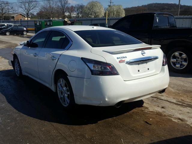 1N4AA5AP1EC457146 - 2014 NISSAN MAXIMA S WHITE photo 3