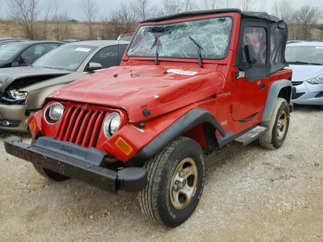 1J4FY29P0VP478152 - 1997 JEEP WRANGLER / RED photo 2