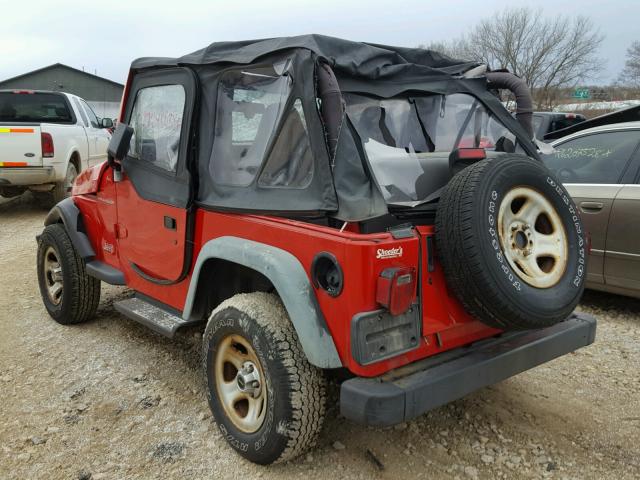 1J4FY29P0VP478152 - 1997 JEEP WRANGLER / RED photo 3