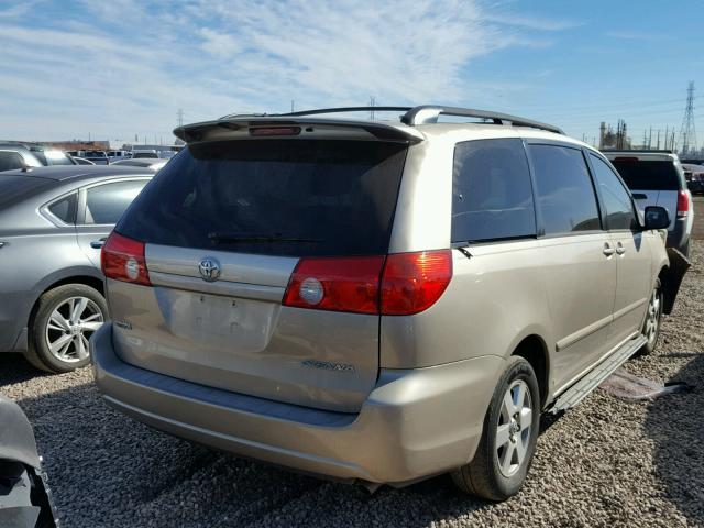 5TDZK23C99S265416 - 2009 TOYOTA SIENNA CE TAN photo 4