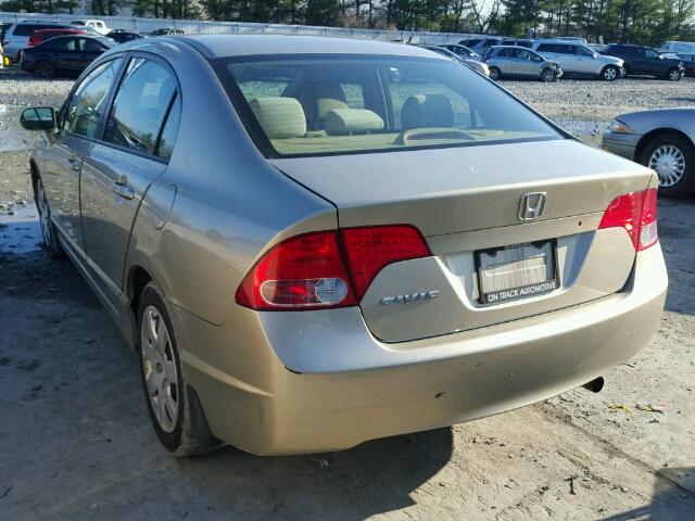 JHMFA16527S006704 - 2007 HONDA CIVIC LX GOLD photo 3