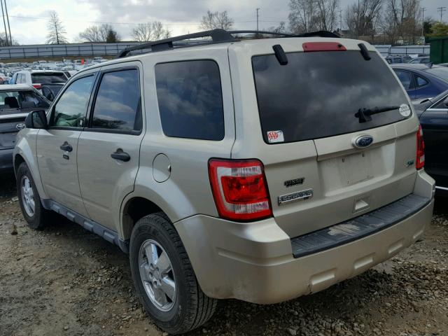 1FMCU0DGXAKB75513 - 2010 FORD ESCAPE XLT TAN photo 3