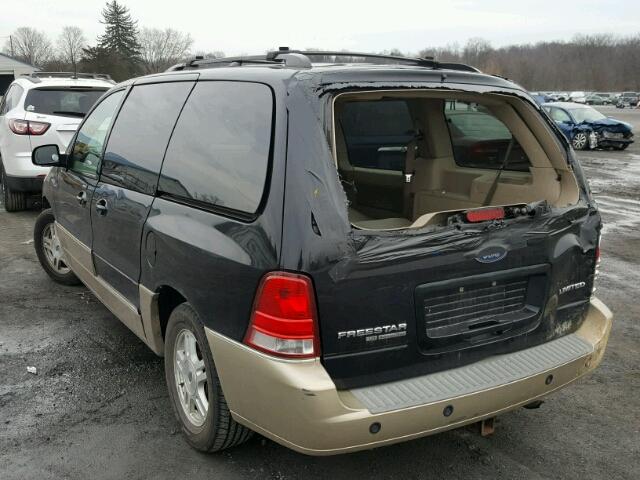 2FMDA58274BB12201 - 2004 FORD FREESTAR L BLACK photo 3