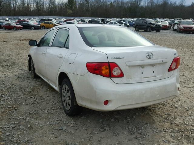 JTDBL40E09J000347 - 2009 TOYOTA COROLLA LE WHITE photo 3