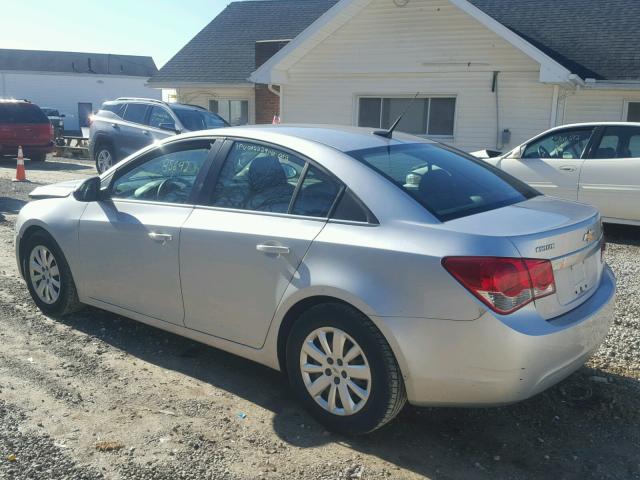 1G1PC5SH2B7223777 - 2011 CHEVROLET CRUZE LS SILVER photo 3