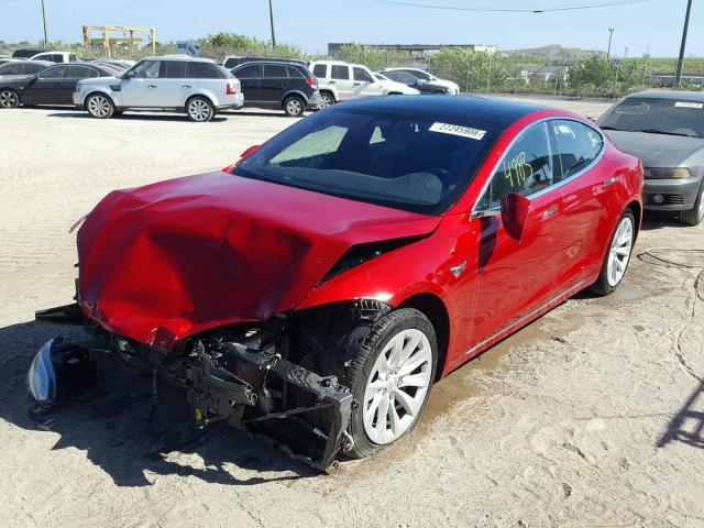 5YJSA1E19HF210364 - 2017 TESLA MODEL S Կարմիր լուսանկար 2