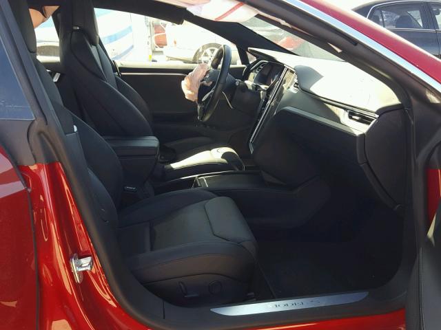 5YJSA1E19HF210364 - 2017 TESLA MODEL S Կարմիր լուսանկար 5