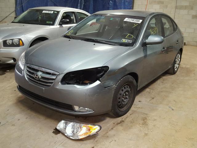 KMHDU4AD7AU927257 - 2010 HYUNDAI ELANTRA BL GRAY photo 2