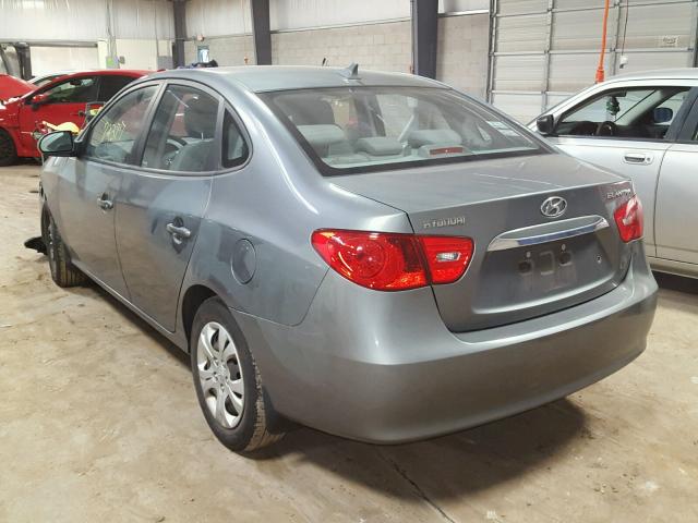 KMHDU4AD7AU927257 - 2010 HYUNDAI ELANTRA BL GRAY photo 3