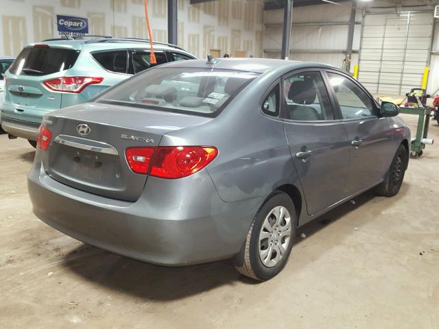 KMHDU4AD7AU927257 - 2010 HYUNDAI ELANTRA BL GRAY photo 4