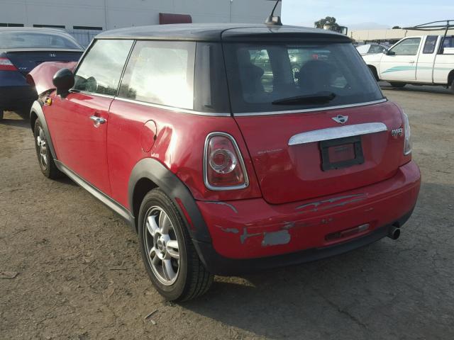 WMWSU3C55DT679576 - 2013 MINI COOPER RED photo 3