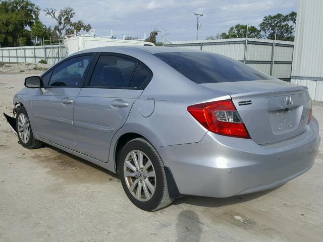 19XFB2F84CE009017 - 2012 HONDA CIVIC EX SILVER photo 3