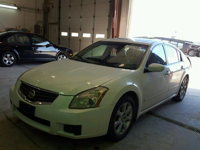 1N4BA41E17C812283 - 2007 NISSAN MAXIMA SE WHITE photo 2