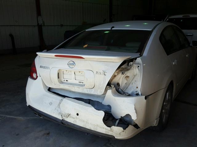 1N4BA41E17C812283 - 2007 NISSAN MAXIMA SE WHITE photo 9