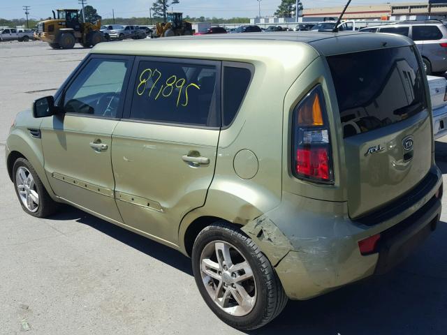 KNDJT2A27B7303035 - 2011 KIA SOUL + GREEN photo 3