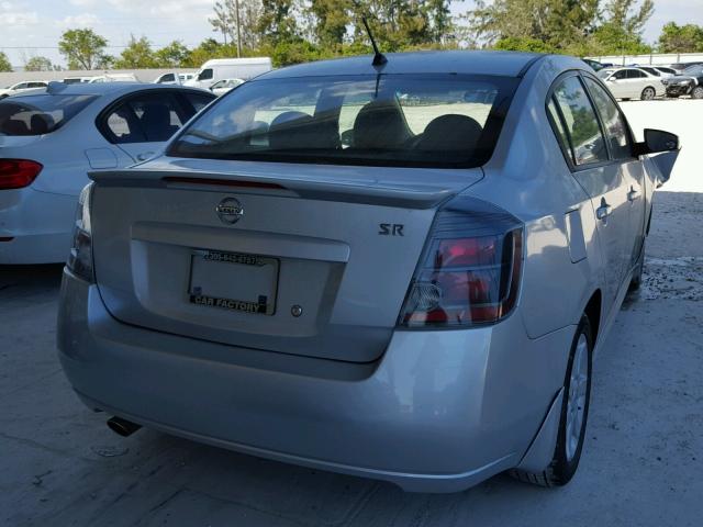 3N1AB6APXCL691920 - 2012 NISSAN SENTRA 2.0 SILVER photo 4