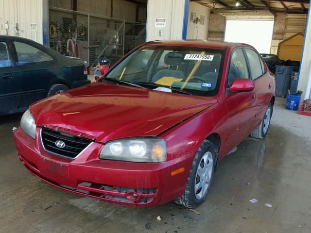 KMHDN46D74U811373 - 2004 HYUNDAI ELANTRA GL RED photo 2