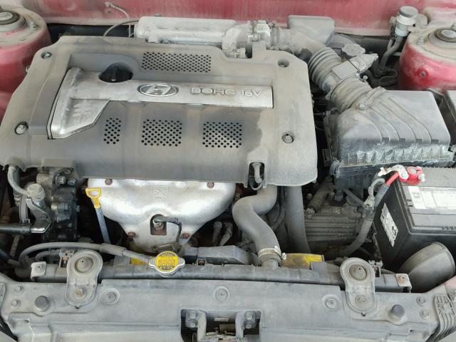 KMHDN46D74U811373 - 2004 HYUNDAI ELANTRA GL RED photo 7