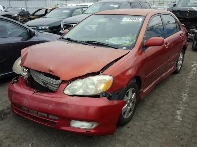 2T1BR32E04C312551 - 2004 TOYOTA COROLLA CE RED photo 2