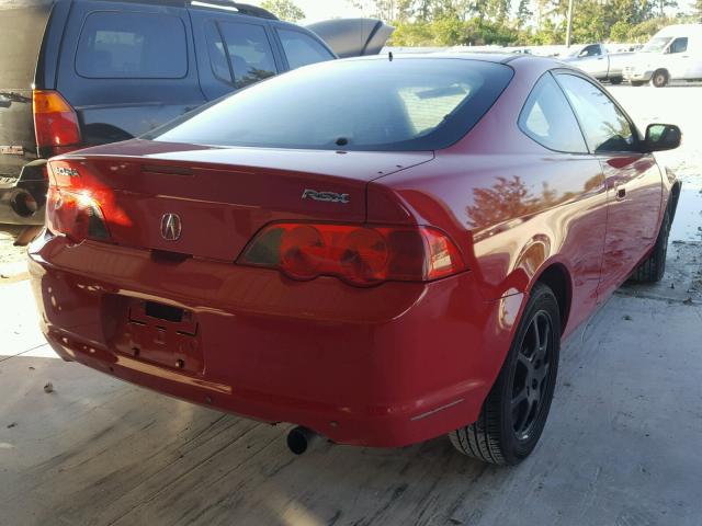 JH4DC54854S019092 - 2004 ACURA RSX RED photo 4