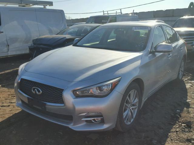 JN1BV7AR4FM392310 - 2015 INFINITI Q50 BASE SILVER photo 2