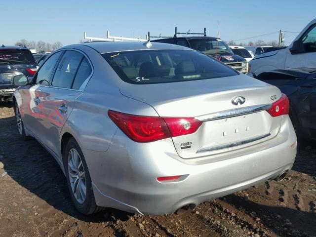 JN1BV7AR4FM392310 - 2015 INFINITI Q50 BASE SILVER photo 3