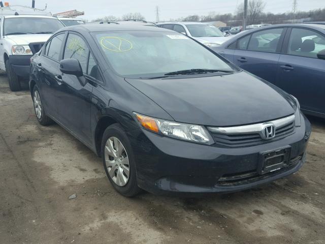 19XFB2F52CE031412 - 2012 HONDA CIVIC LX BLACK photo 1