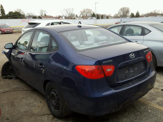 KMHDU46DX7U094183 - 2007 HYUNDAI ELANTRA GL BLUE photo 3